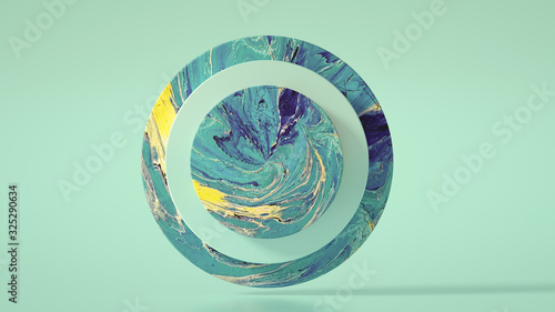 Beautiful background with fluid paint. 3d illustration, 3d rendering.