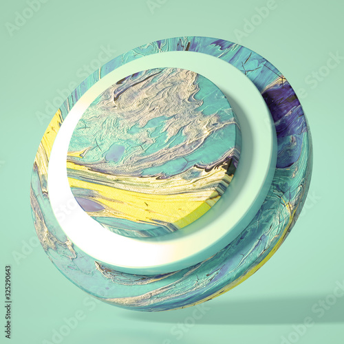 Beautiful background with fluid paint. 3d illustration, 3d rendering.