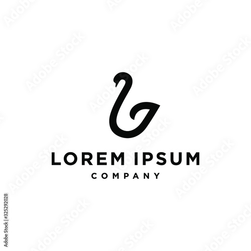 luxury and abstract swan goose duck logo vector hipster icon line outline elegant flamingo monoline illustration 
