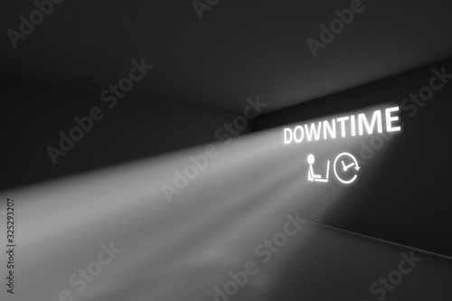 Картината върху платно DOWNTIME rays volume light concept 3d illustration