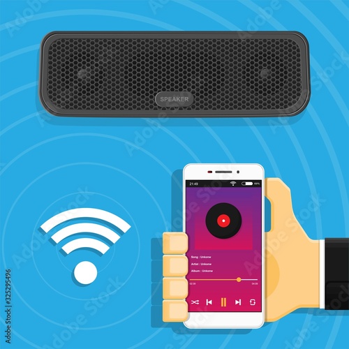 Portable Bluetooth Wireless Speaker Connect Smartphone Player Music