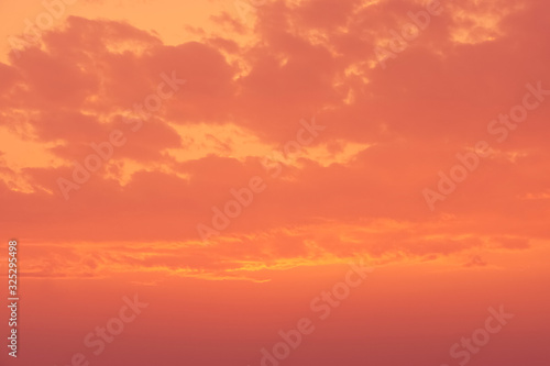 brown and orange sky at sunset nicve view background