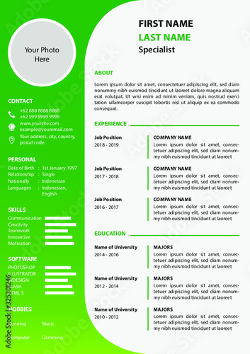 CV Templates Green Lime © Faksi Emperor