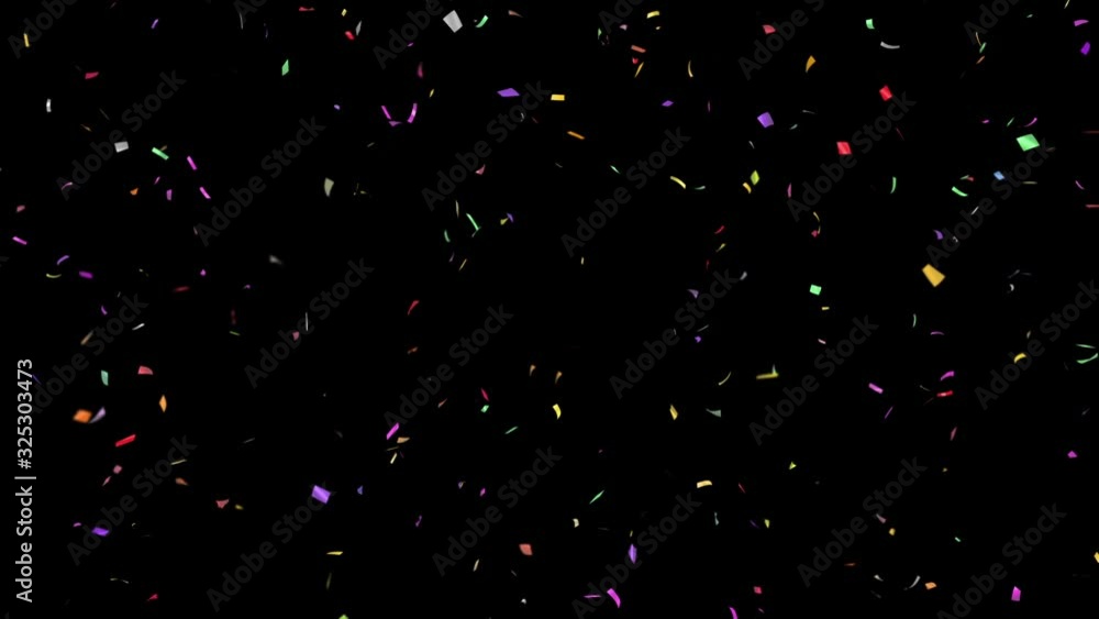 Confetti Falling Loop Animation / with Full HD Alpha Matte Channel Confetti Falling Loop Animation / with Full HD Alpha Matte Channel