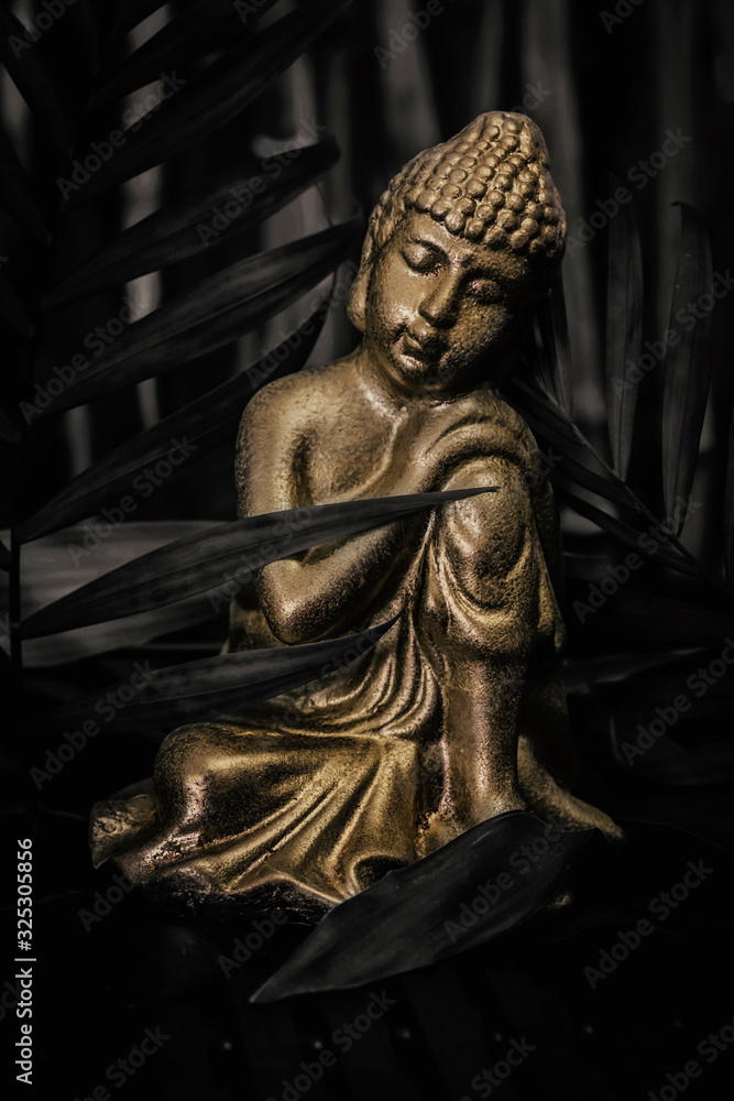 Black Gold Buddha Still Life