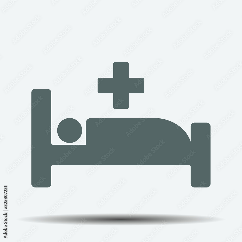 Hospital Bed Icon illustration isolated vector sign symbol Hospital Bed Icon illustration isolated vector sign symbol