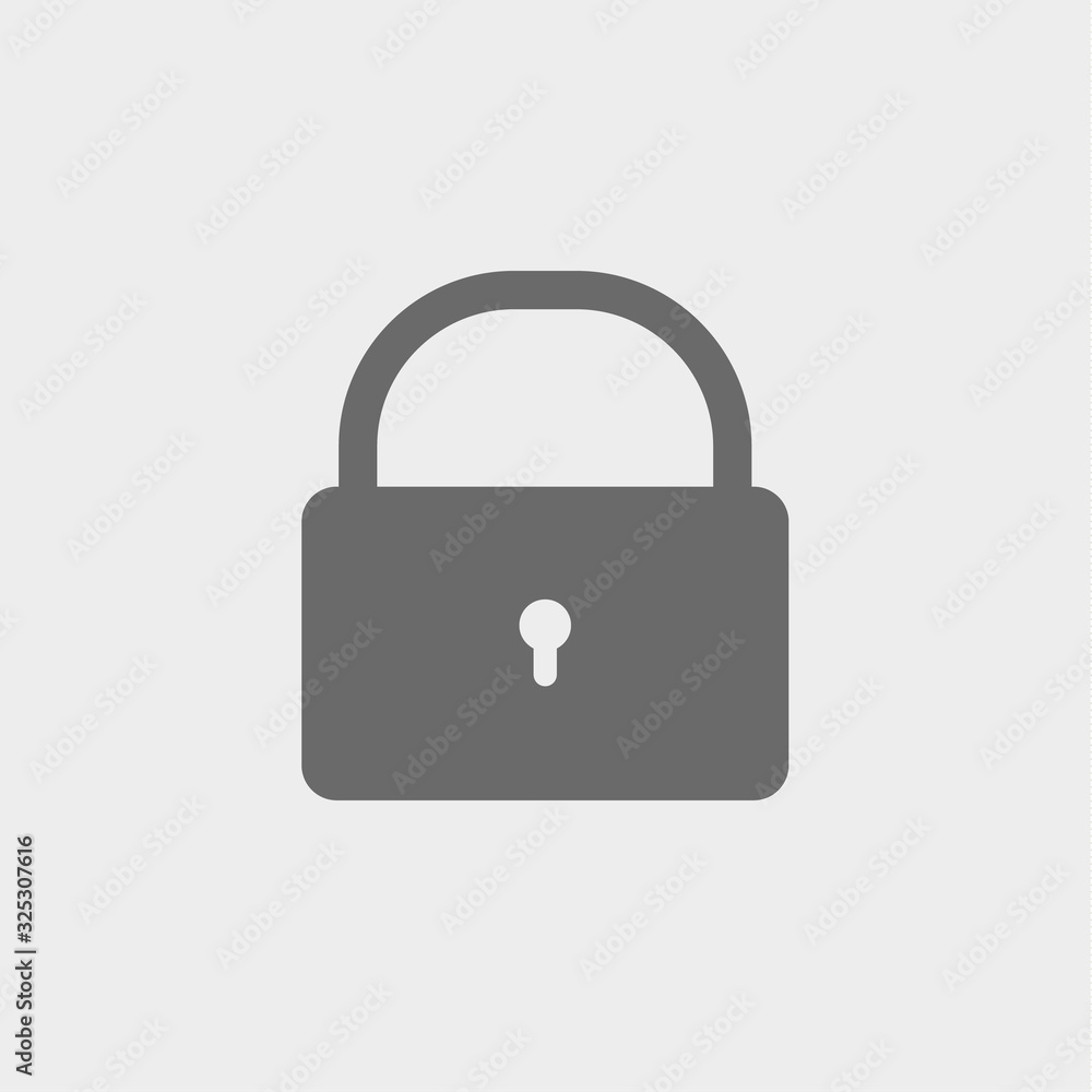 Lock icon on white backround Lock icon on white backround