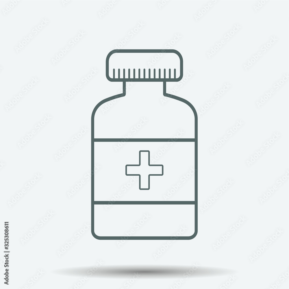 Pill Bottle Icon illustration isolated vector sign symbol Pill Bottle Icon illustration isolated vector sign symbol