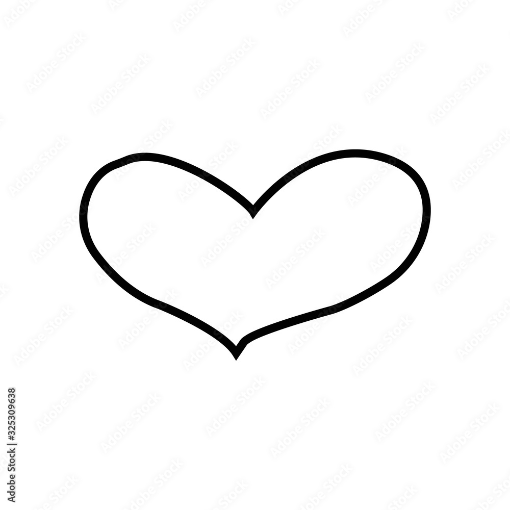 outline hand drawn heart icon.Vector heart collection. Illustration for your graphic design. outline hand drawn heart icon.Vector heart collection. Illustration for your graphic design.