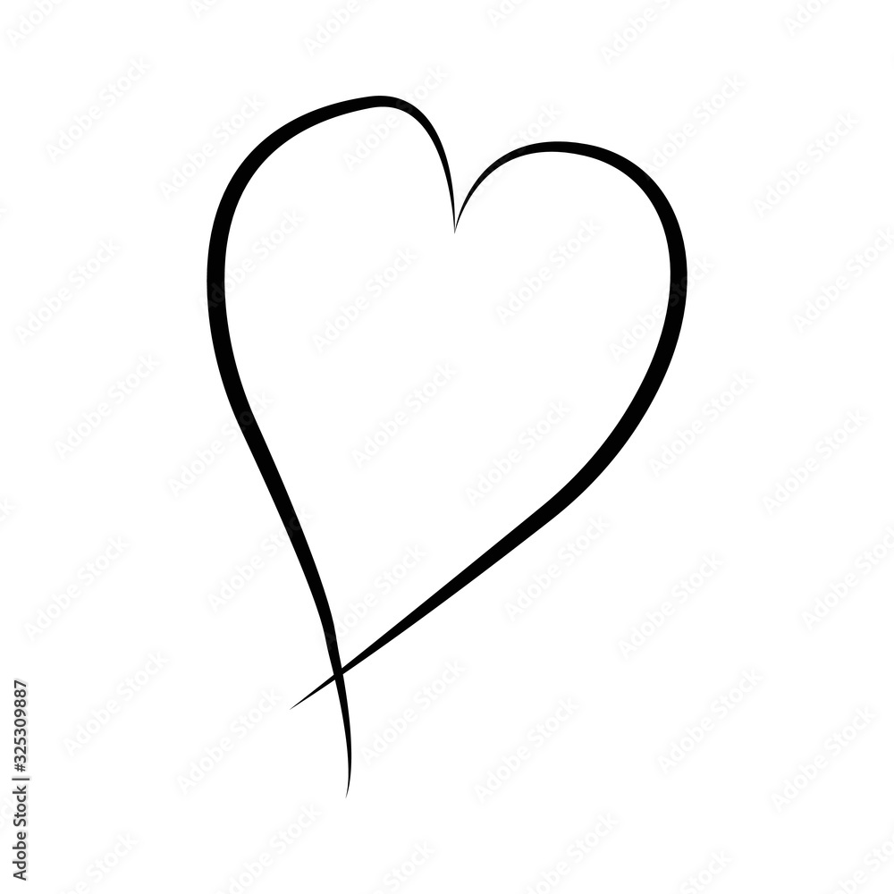 outline hand drawn heart icon.Vector heart collection. Illustration for your graphic design. outline hand drawn heart icon.Vector heart collection. Illustration for your graphic design.