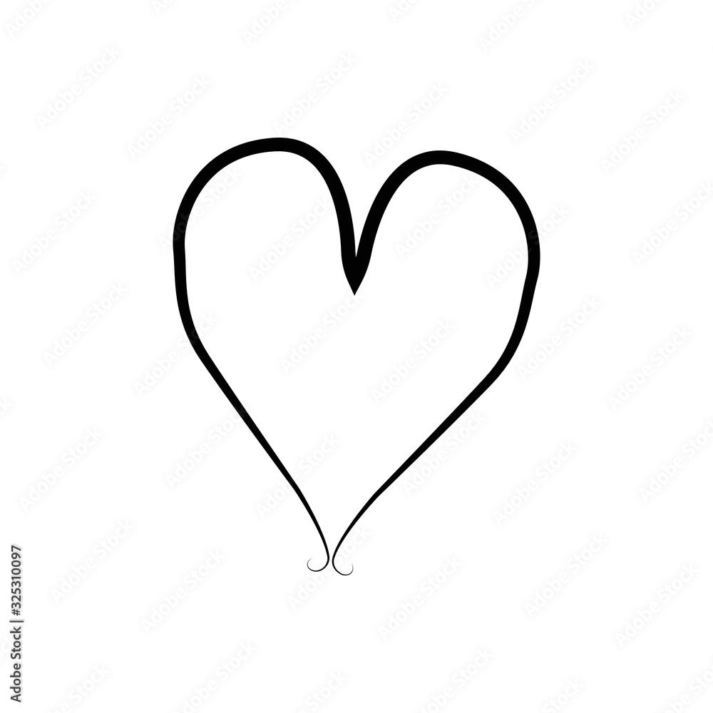 outline hand drawn heart icon.Vector heart collection. Illustration for your graphic design. outline hand drawn heart icon.Vector heart collection. Illustration for your graphic design.