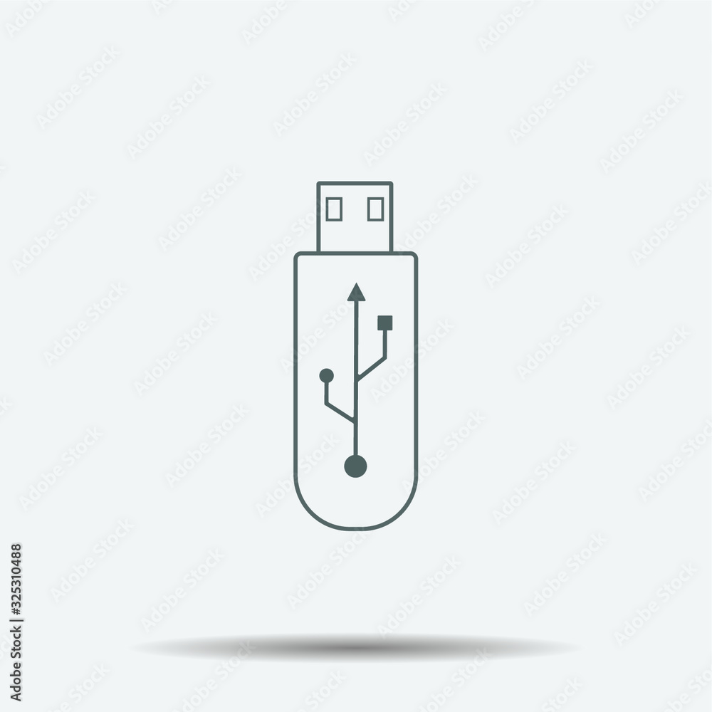 Usb Icon illustration isolated vector sign symbol Usb Icon illustration isolated vector sign symbol