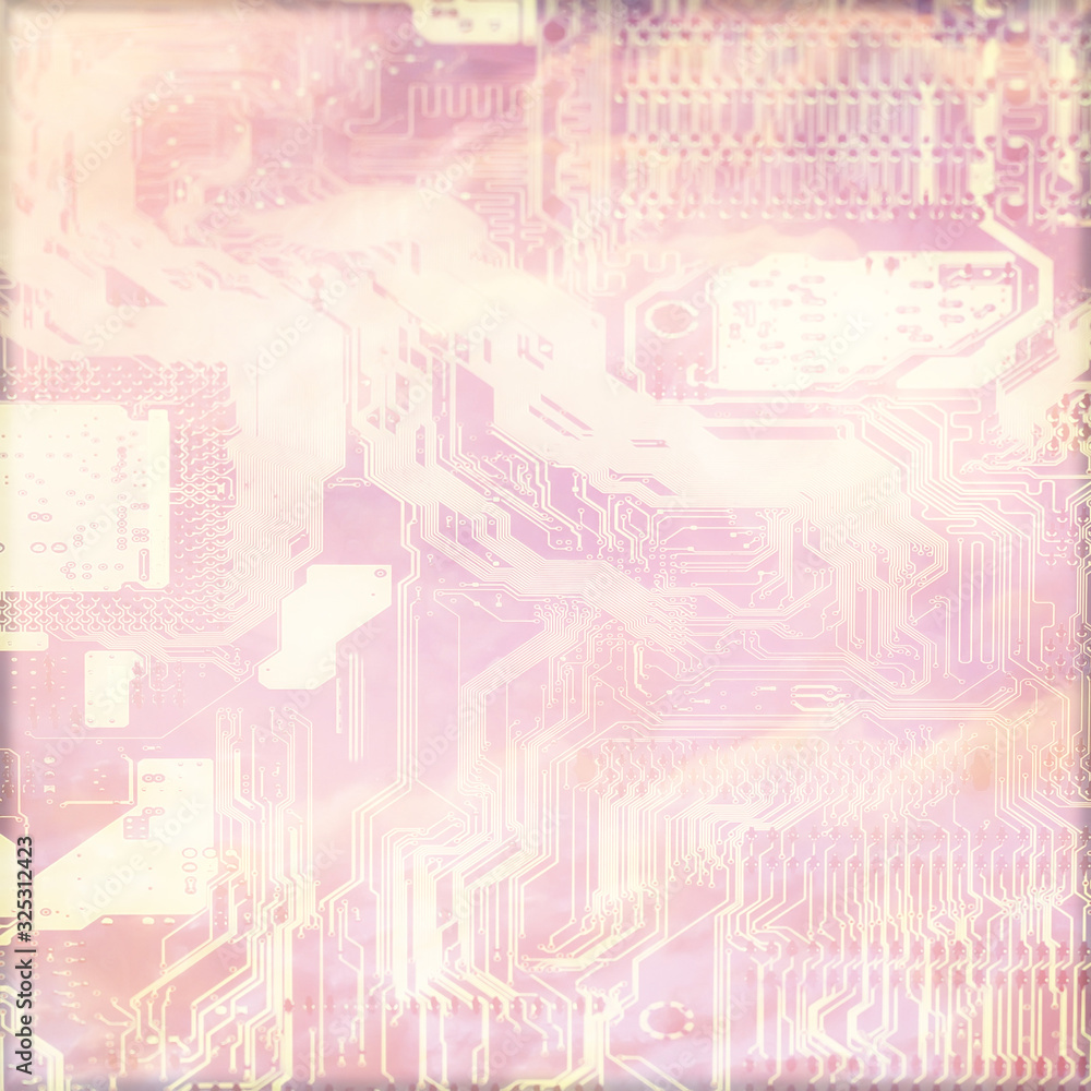 Fototapeta premium abstract microelectronics background / modern technology concept industry background development