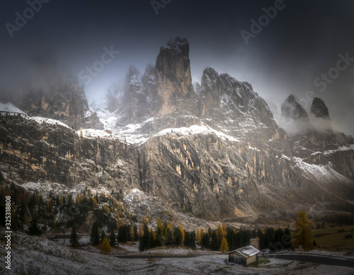 mountains in winter