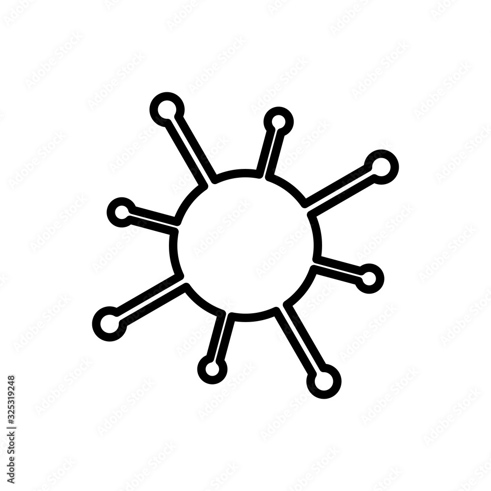 Fototapeta premium Virus outline icon. Symbol, logo illustration for mobile concept and web design.