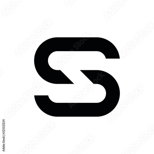 SS S initial letter logo design icone