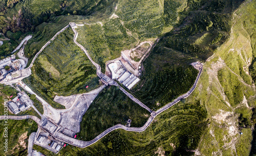 Aerial Photography Yanmenguan Great Wall, Shanxi, Chinaa photo