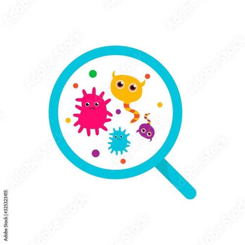 simple bacterial vector dsign illustration, for posters, web, labels, backgrounds and other