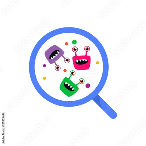 simple bacterial vector dsign illustration, for posters, web, labels, backgrounds and other