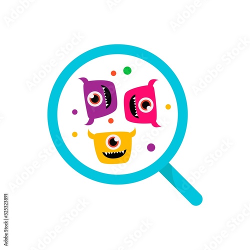 simple bacterial vector dsign illustration, for posters, web, labels, backgrounds and other