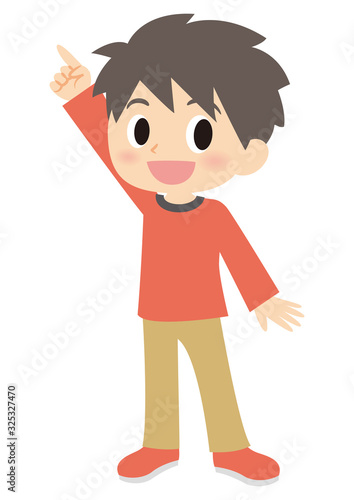 指差し男の子