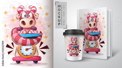 Teddy dino poster and merchandising