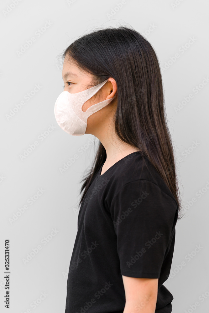Asian Kid Wearing Mask to Prevent Corona Virus or COVID-19 Asian Kid Wearing Mask to Prevent Corona Virus or COVID-19