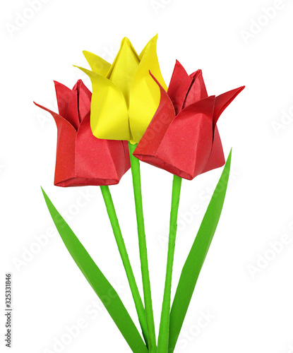 Paper handmade tulip flower...