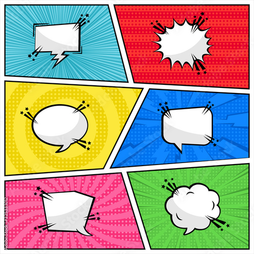 Baloon text comic pop art style