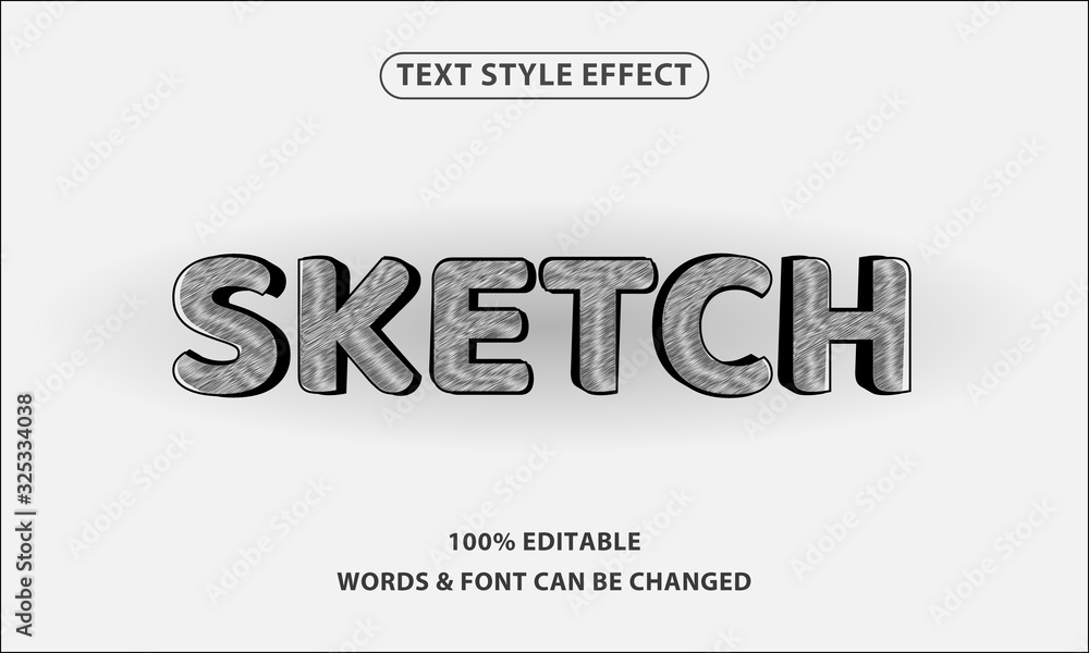 3D Text style effect, lettering and font style