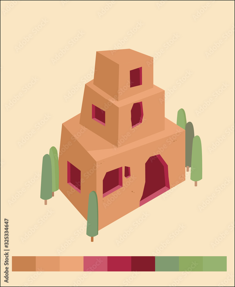 Print vector isometric Print vector isometric