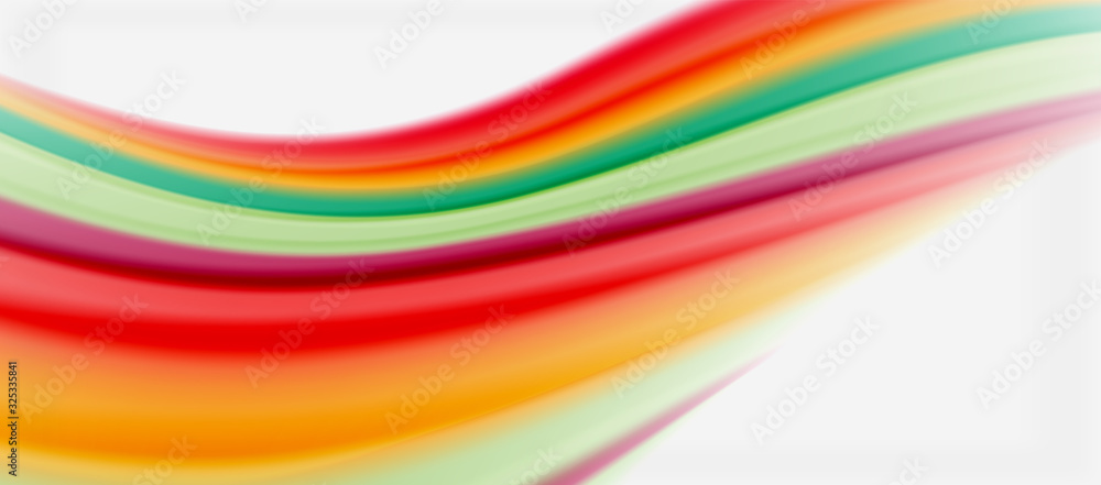 Wave lines abstract background, smooth silk design with rainbow style colors. Liquid fluid color waves. Vector Illustration Wave lines abstract background, smooth silk design with rainbow style colors. Liquid fluid color waves. Vector Illustration