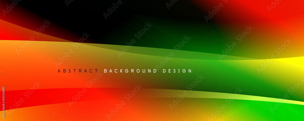 Wave liquid style lines with shadows and light on gradient background Wave liquid style lines with shadows and light on gradient background