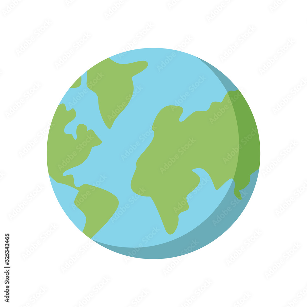 Vector planet Earth icon. Flat planet Earth icon. Flat design vector illustration for web banner, web and mobile, infographics. Vector Earth icon graphic