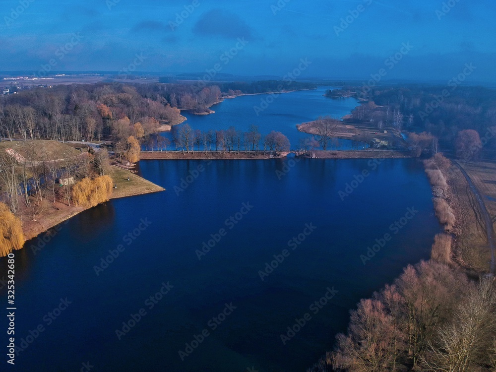 Aerial view of Nesvizh, Belarus