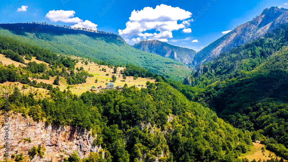 Tara River Canyon, also known as Tara River Gorge, part of Durmitor National Park. Montenegro.