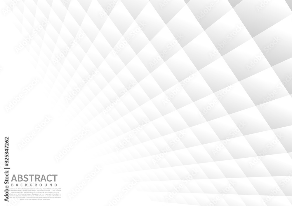 Obraz Abstract geometric square pattern background with white shapes perspective can be used in cover design poster website flyer.