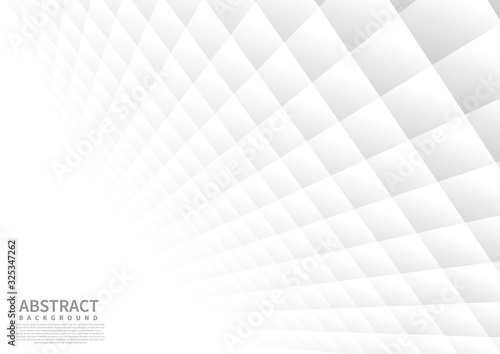 Obraz na płótnie Abstract geometric square pattern background with white shapes perspective can be used in cover design poster website flyer.