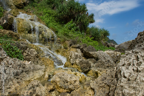 mountain river in the mountains. parangtritis beach  Yogyakarta  Indonesia