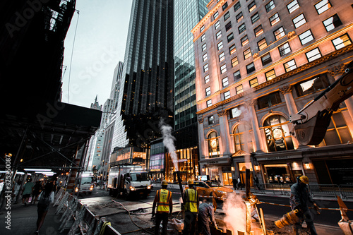 New York Workers on a street