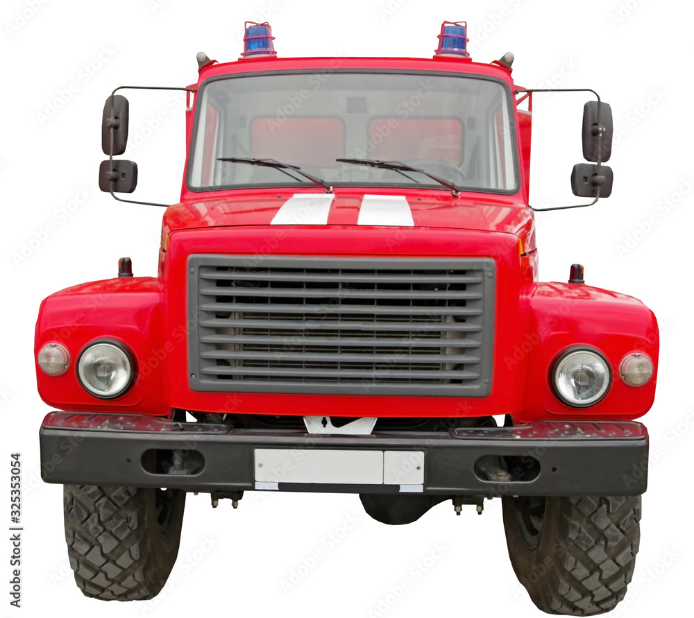Fire rescue vehicle. Big red rescue car