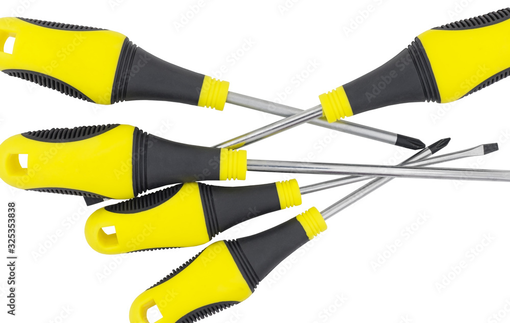 Screwdrivers isolated on a white background Screwdrivers isolated on a white background