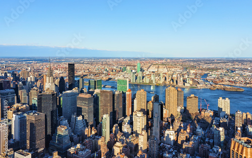 Aerial view of Midtown Manhattan and Long Island City