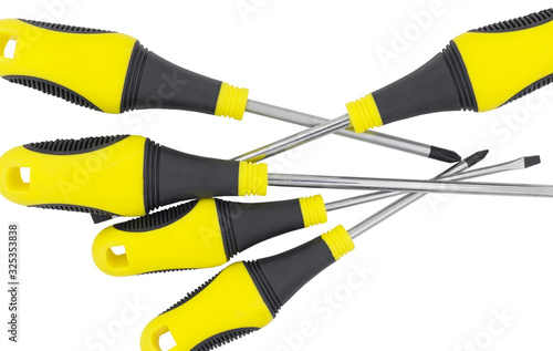 Screwdrivers isolated on a white background