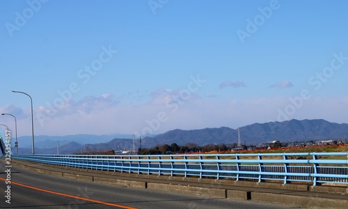 道路 通り 橋 渡良瀬 栃木 風景