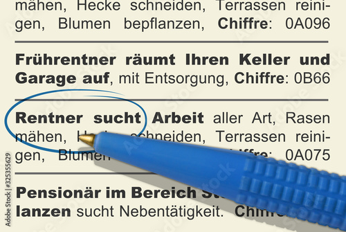 Nebenjob Gesuche, immer mehr Rentner sind von Altersarmut betroffen! photo