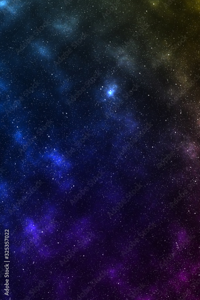 Abstract Space background with nebula and stars, night sky and milky way.
