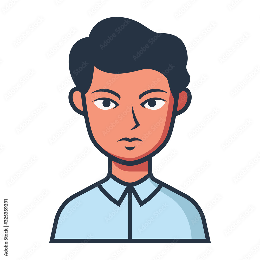 People Avatar Vector Icon Design, Isolated Background