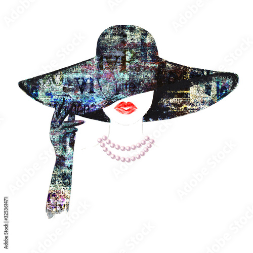 Mixed media art collage. Be...