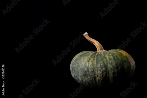 Pumpkin on a black background